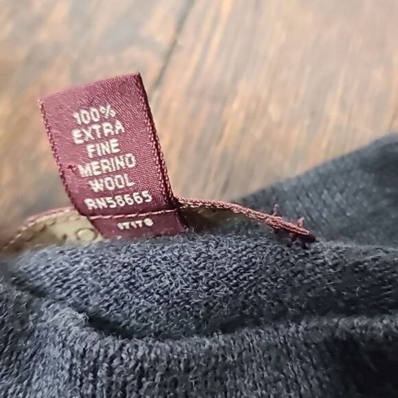 Nordstrom Mock Neck Dark Grey Merino Wool Sweater Size XL - Picture 7 of 11